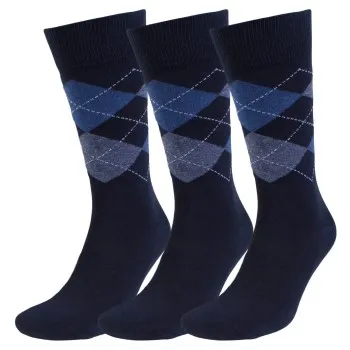 Amanda Christensen Strumpor 3P True Ankle Argyle Sock Marin/Blå Strl 47/50 Herr