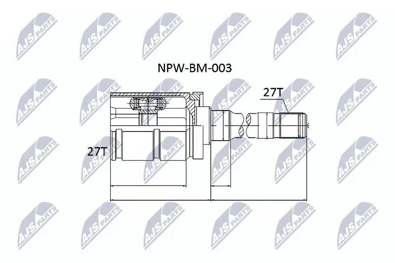 Ledsats, drivaxel NTY NPW-BM-003