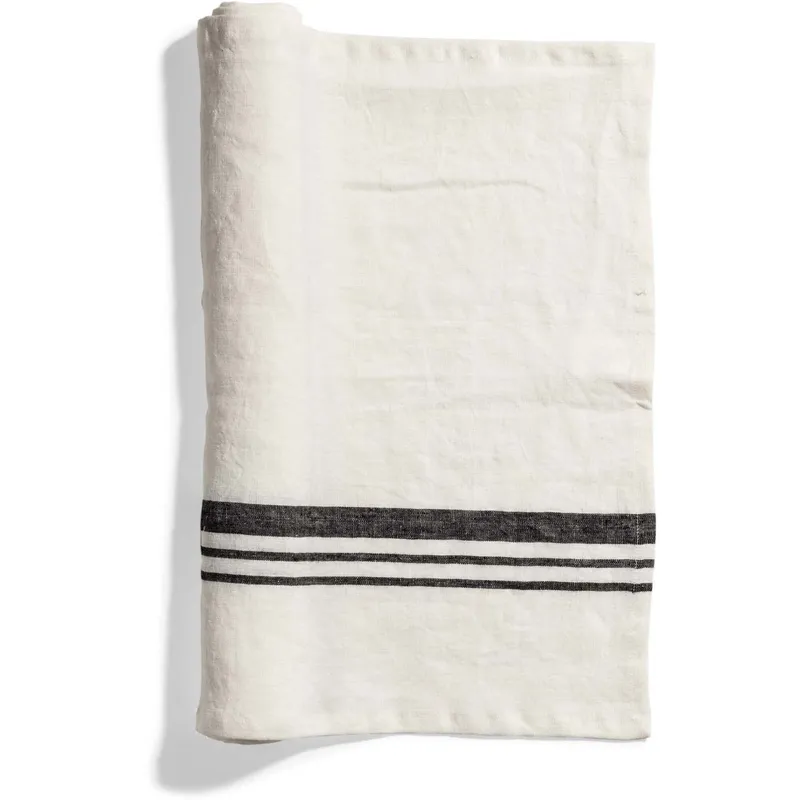 Top drawer Bordslöpare LIFT i linné, stripe, Off White