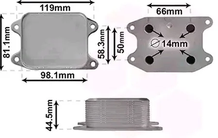Oljekylare VAN WEZEL 58013703
