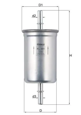 Bränslefilter MAHLE KL 591