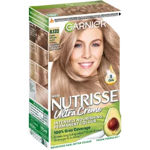 Garnier Nutrisse Ultra Créme Permanent Hårfärg 8.132 Light Blonde Nude