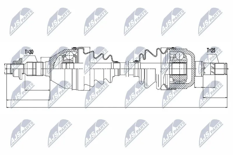 NTY NPW-PL-035 Drivaxel