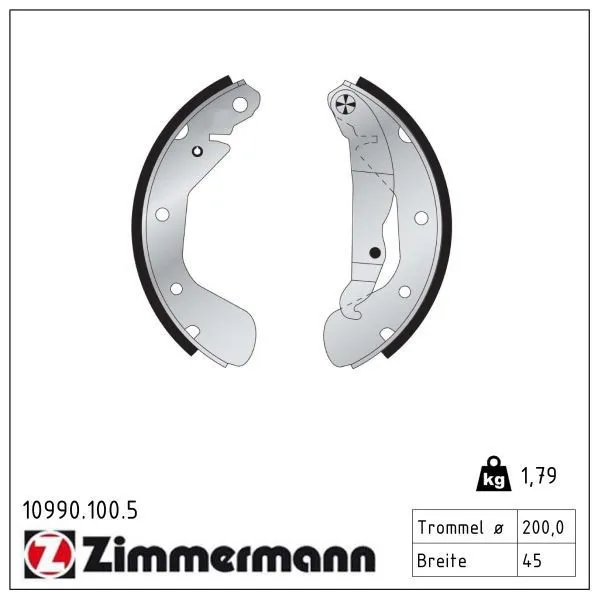Bromsbacksats ZIMMERMANN 10990.100.5