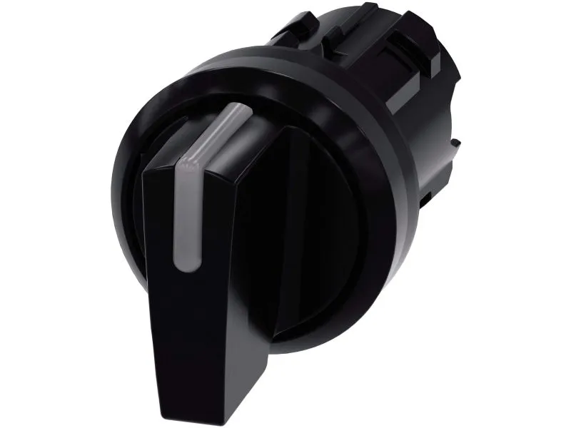 Siemens Illuminable selector switch 22 mm round plastic black