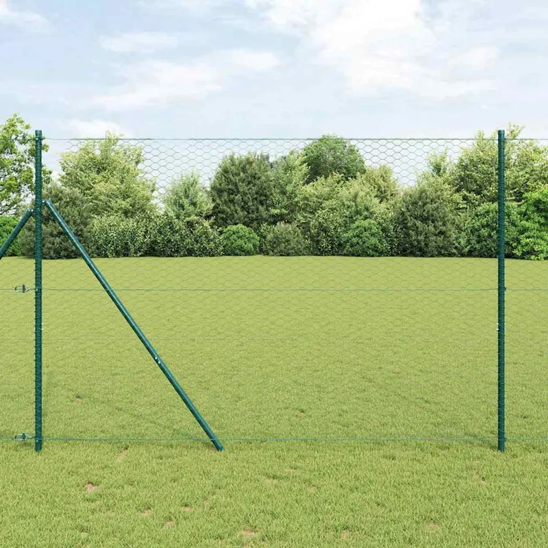 vidaXL Hexagonstängsel 1,6 x 50 m PVC Grön (#4245)