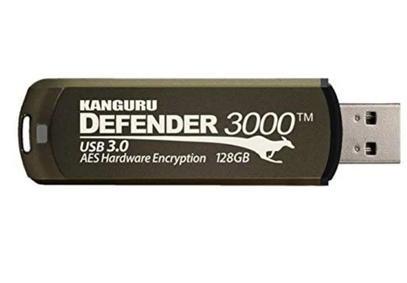 16GB krypterat USB-minne, Kanguru Defender 3000 , AES 256-bit, Nato