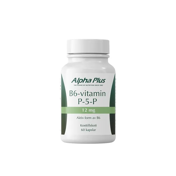Alpha Plus B6-vitamin P-5-P 12mg 60 kapslar