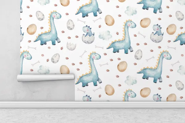 Fototapet – Dinosaurie / Blå