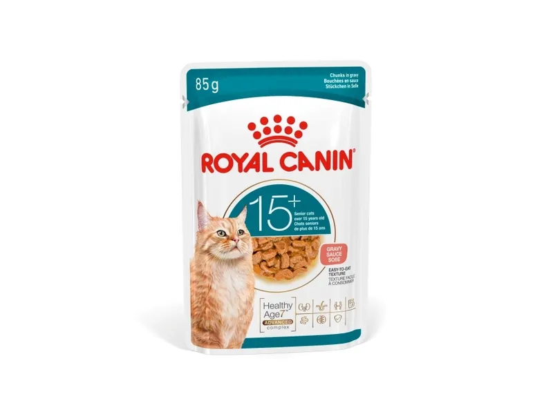 Royal Canin Ageing 15+ bitar i sås våtfoder för katt 12×85 g