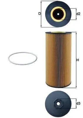 Oljefilter MAHLE OX 348D