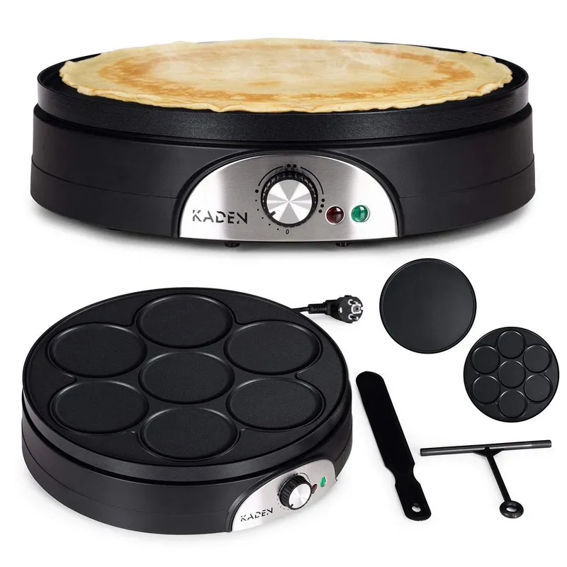 Elektrisk crêpemaskin - Non-stick, 1500W, dubbelsidig