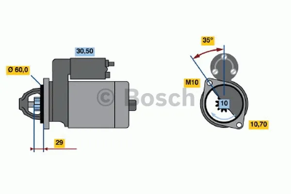 Startmotor BOSCH 0 986 019 500