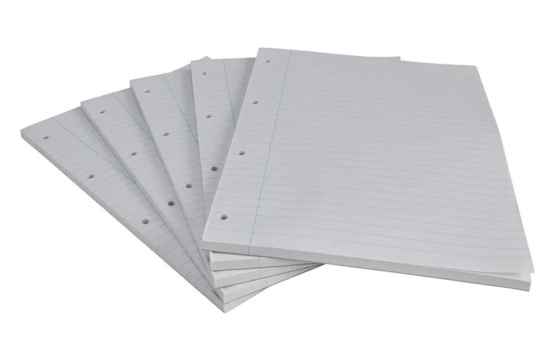 A4-block Bantex standard, linjerat, perforerat - (5 st.)