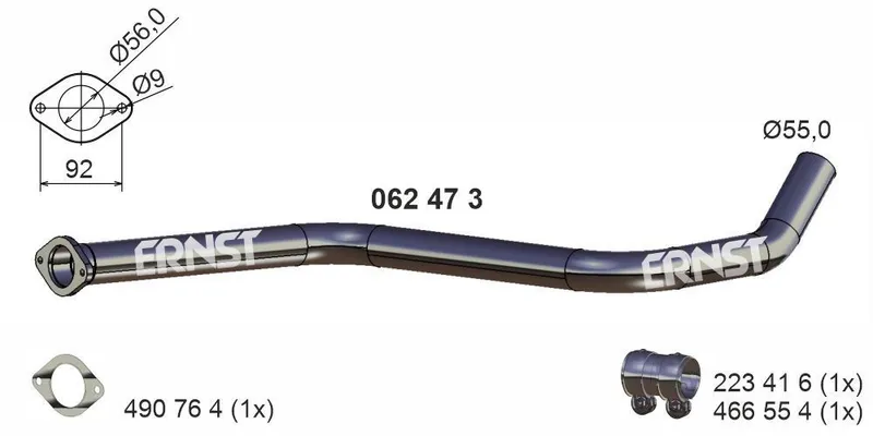 Avgasrör ERNST 062473