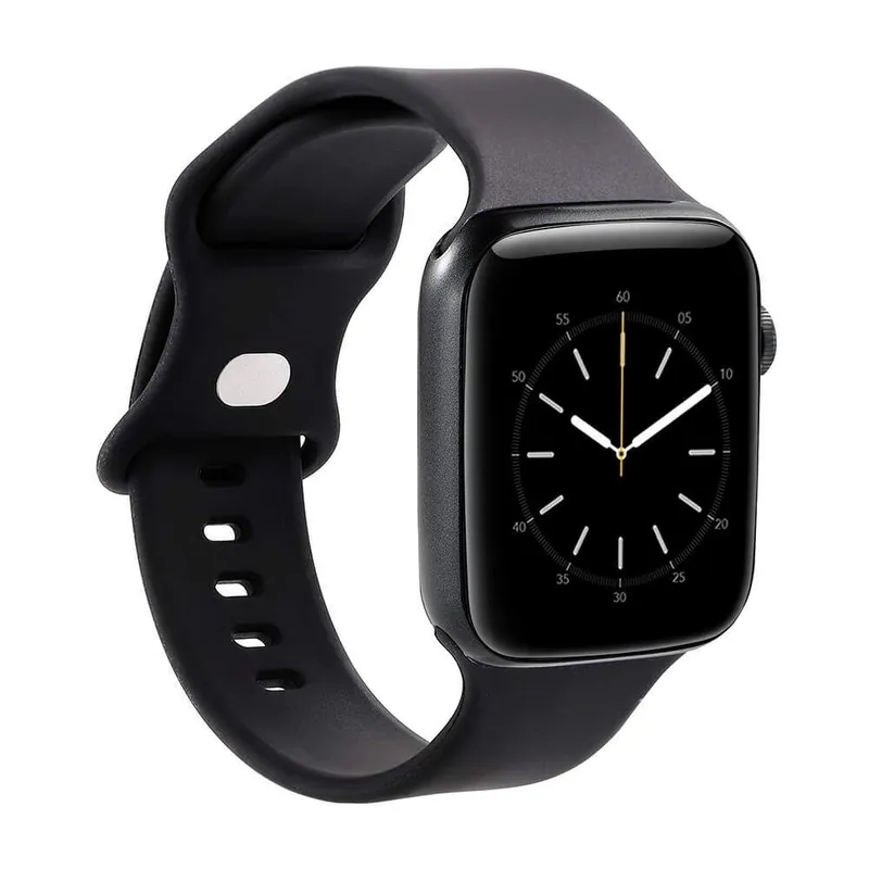GEAR Watchband Silicone BLACK Apple Watch 42/44/45