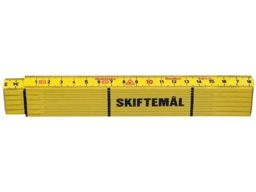 Hultafors måttstock med utbytbara mått, glasfiber, 2 m