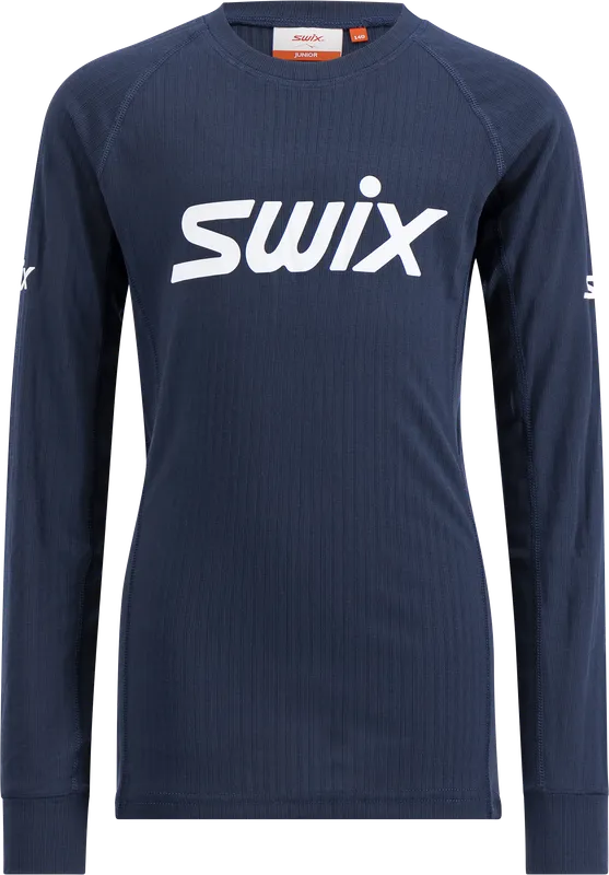 Swix Juniors’ Racex Classic Long Sleeve Dark Navy/Bright White