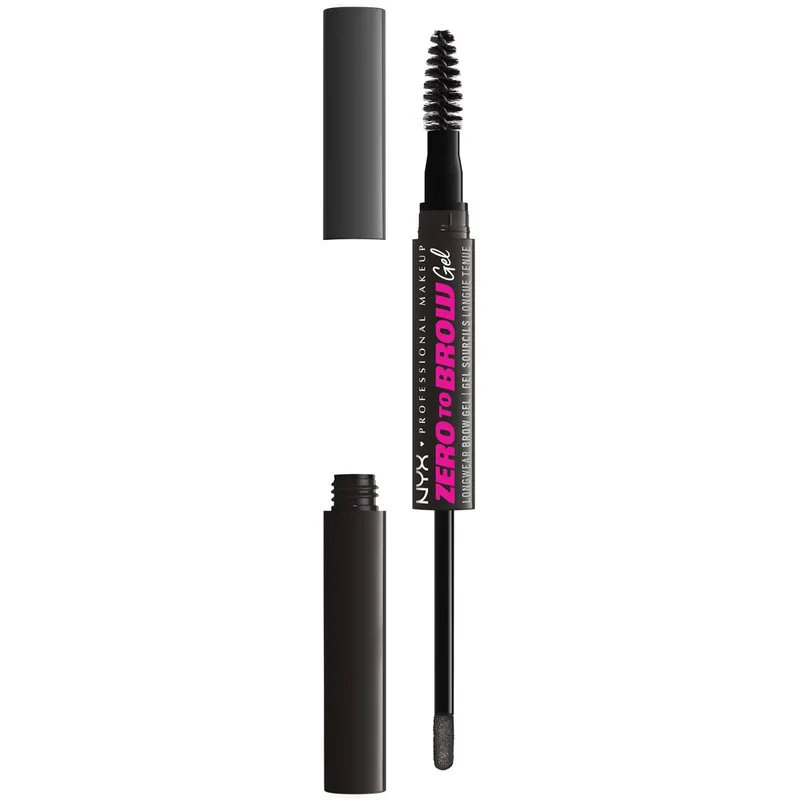 NYX Professional Makeup Zero To Brow Longwear Brow Gel Black 08 – 2 g