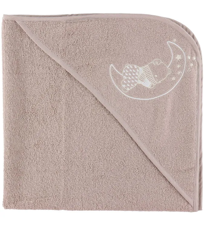 Nørgaard Madsens Babyhandduk - 100×100 cm - Beige m. Gosedjur