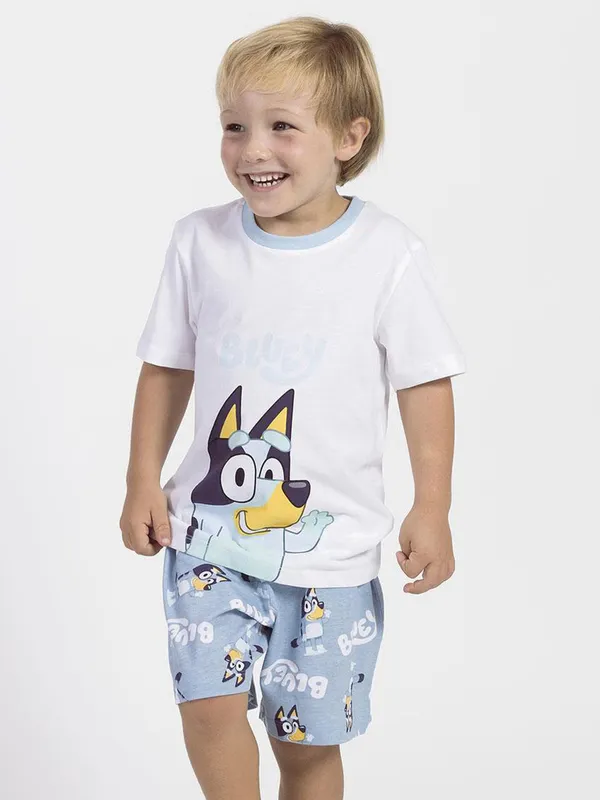Bluey Pyjamas, Vit/Blå, 110-116