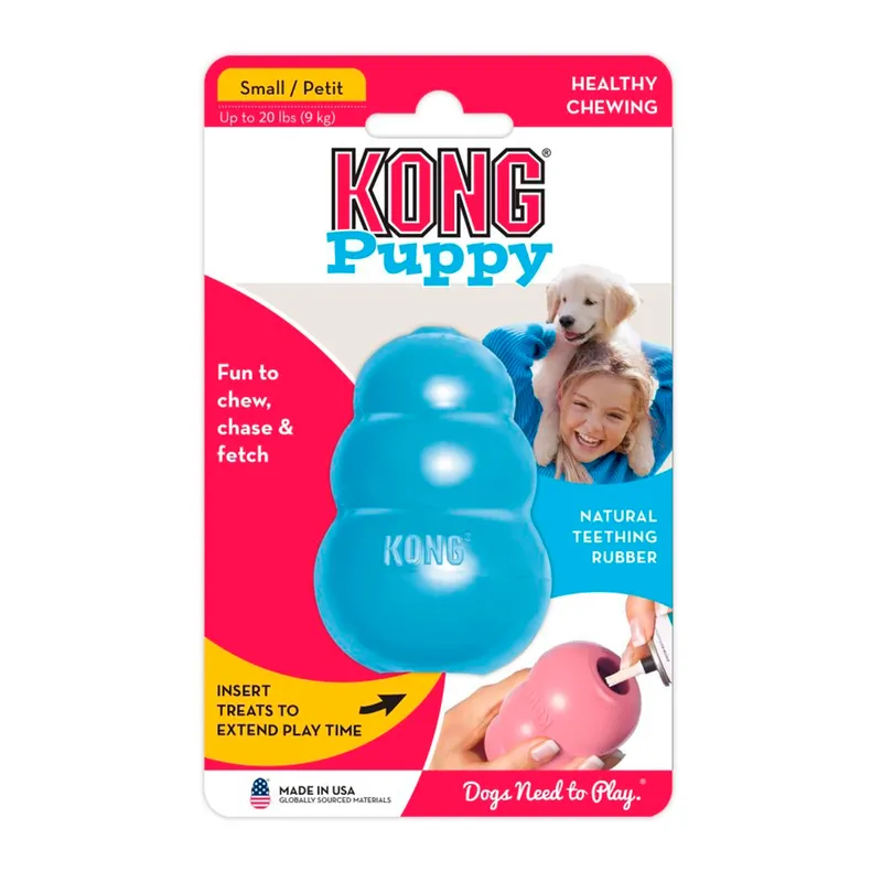 KONG Dog Toy Kong Puppy Small Assorted Colors (1-Pack)