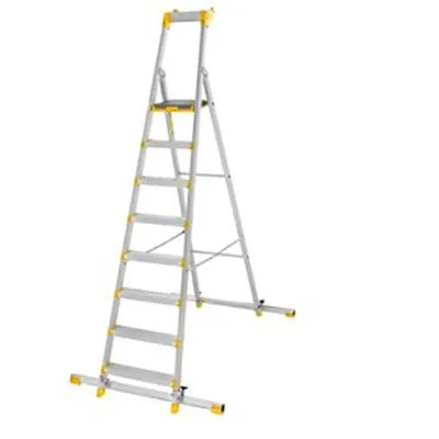 W.steps 55P Trappstege med certifierat aluminium, med stegfot 8 steg