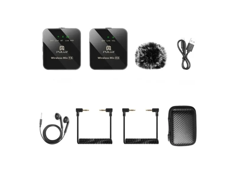 Puluz Wireless Lavalier Microphone 1 TX + 1 RX