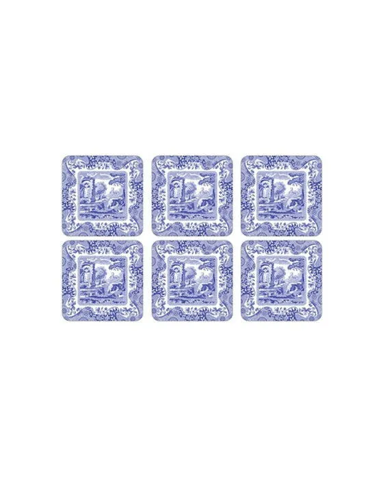 Spode Blue Italian Glasunderlägg 6-pack 10,5 x 10,5 cm