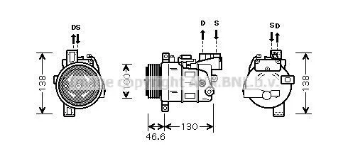 AC-kompressor AVA COOLING SYSTEMS BWAK319