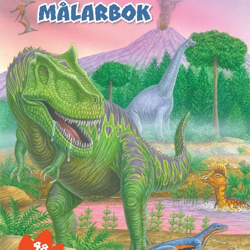 Målarbok – Dinosaurier