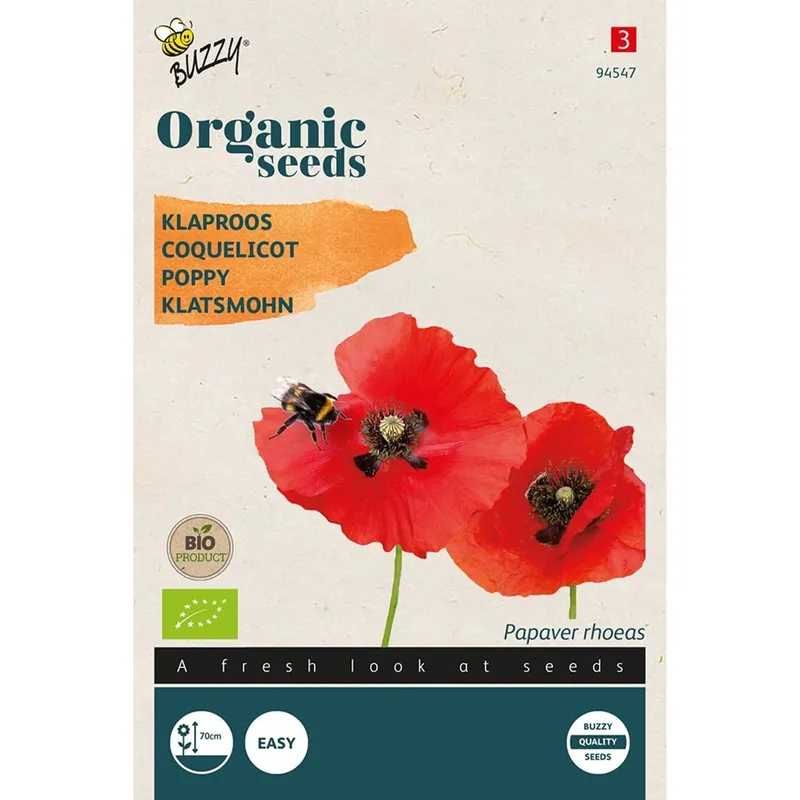Buzzy® fröer - Röd kornvallmo