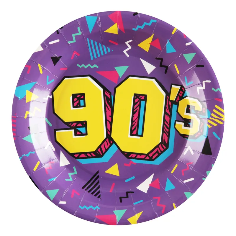 Papperstallrikar 90’s Party – 10-pack