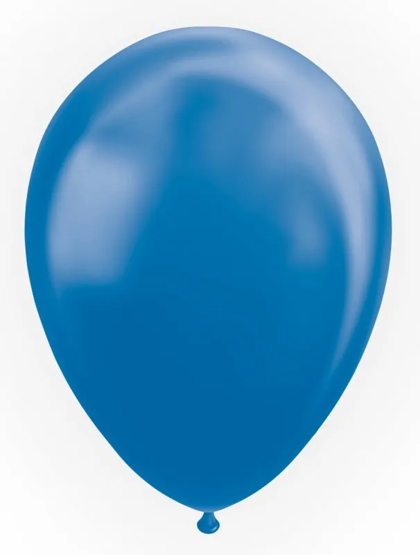 Ballonger metallic blå 10-pack