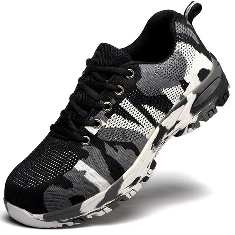 Arbetssneakers Herr oförstörbar ståltå Arbetsskor Säkerhetsstövel Herr Skor Anti-punktering Arbetsskor för män Dropshipping 42 (#6992)