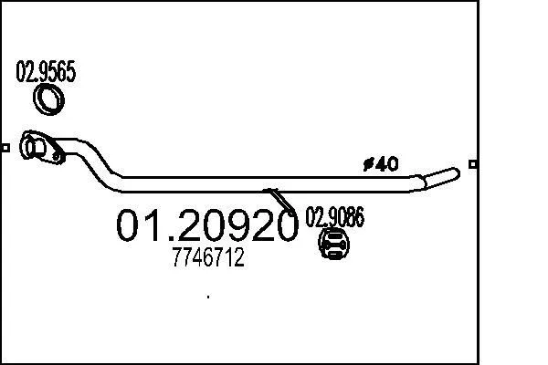 Avgasrör MTS 01.20920