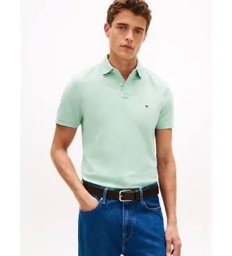 Tommy Hilfiger för män. MW0MW17770 1985 grön piké polotröja (S), Casual, Bomull, Kort ärm