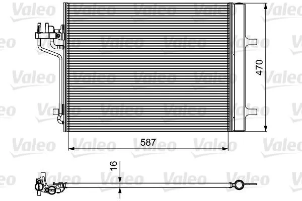 Kondensor, klimatanläggning VALEO 814021