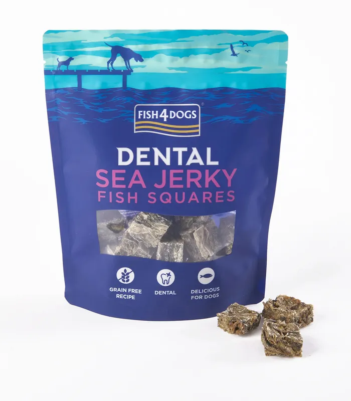 Jerky Fish Squares, Hundsnack – 115 g