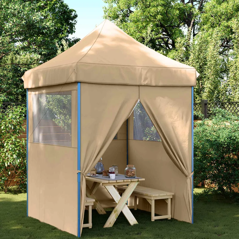 vidaXL Partytält 200 x 200 x 306 cm Beige Oxford Tyg