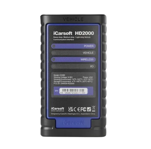 iCarsoft HD2000 Heavy Duty Lastbilspaket, diagonstisk för tunga fordon