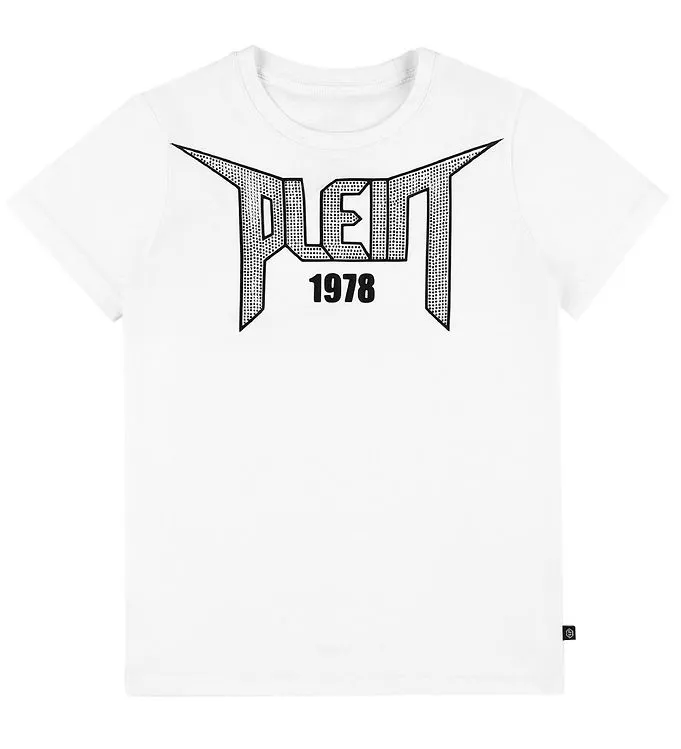 Philipp Plein T-shirt – 1978 – Vit m. Strass (#0210)
