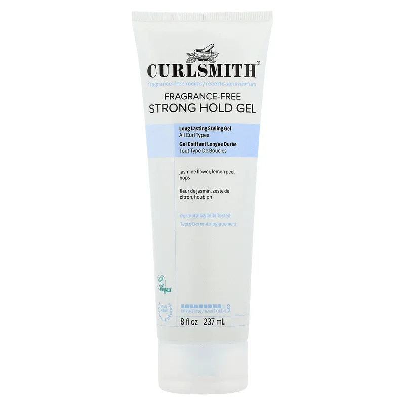 Curlsmith, Stark Hållningsgel Utan Parfym, Alla Locktyper, 8 fl oz (237 ml)