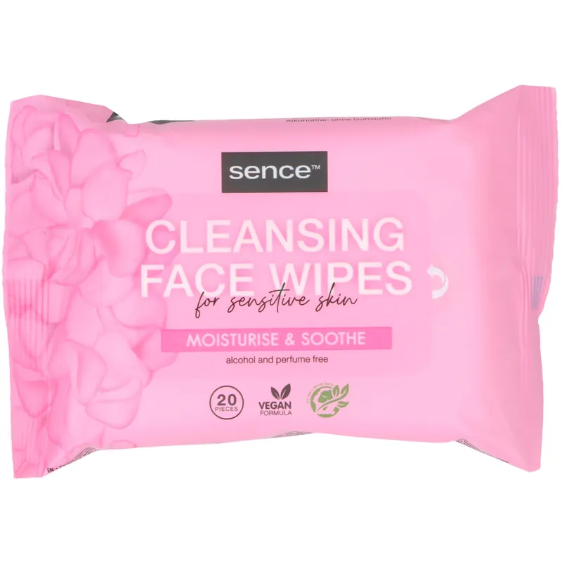 Sence 3-in-1 Ansiktsservetter Sensitive 20-pack