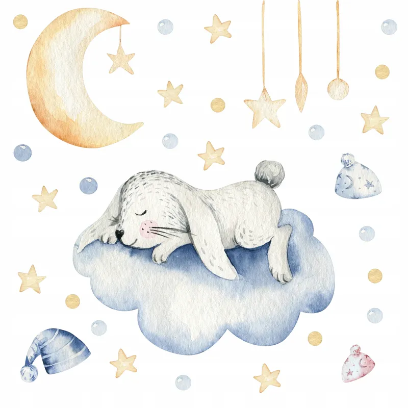 Väggdekal – Kanin natt