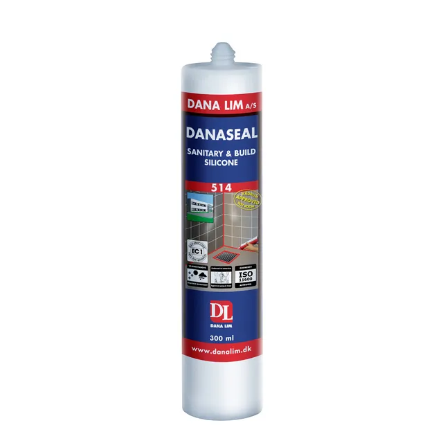 VÅTRUMSSILIKON 514 DANA LIM TRANSPARENT 300ML | Beijerbygg Byggmaterial