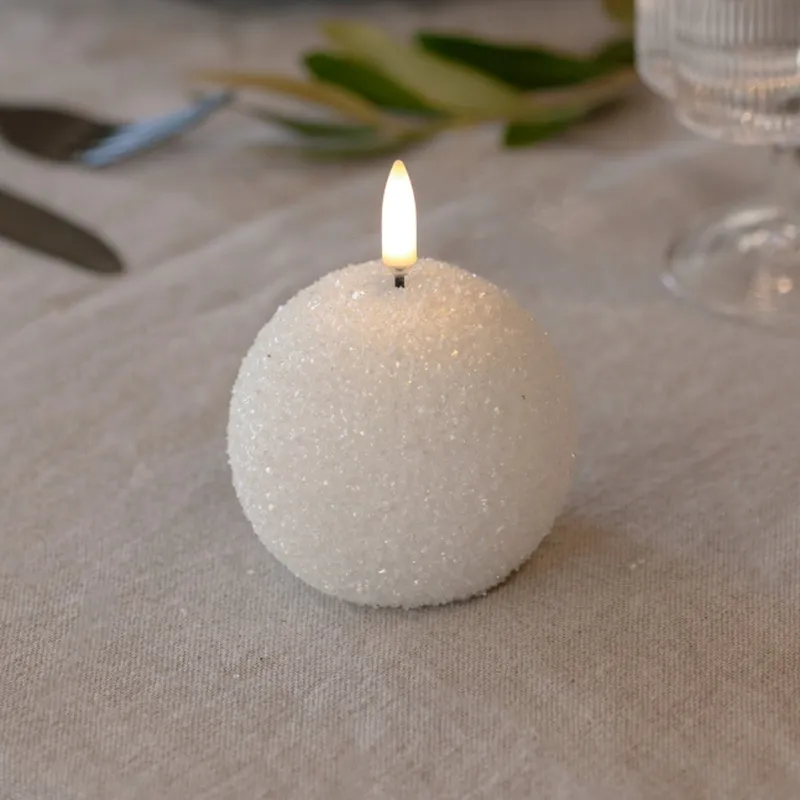 ROUND LED-ljus, vitt, Ø 7 cm, glitter - Uyuni Lighting - Vardagsrum - Annat - Med en ljuskälla