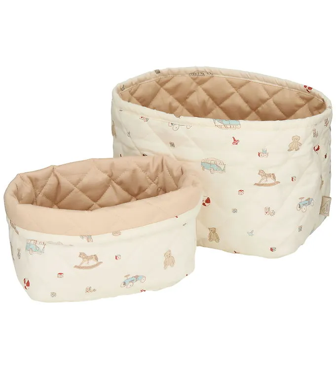 Cam Cam Förvaringskorgar - Quiltad - 2-pack - Vintage Leksaker
