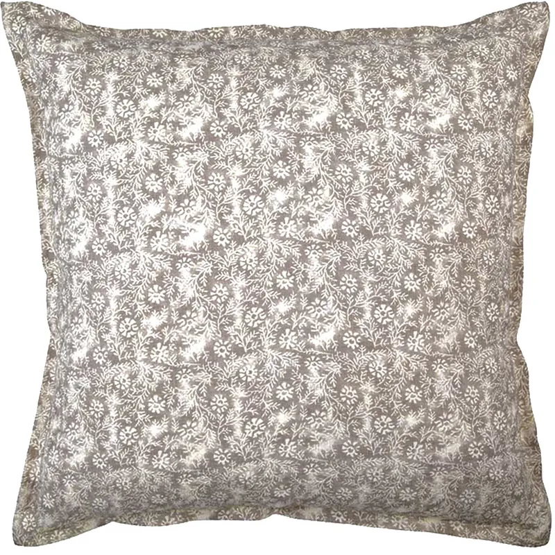 Kudde Nora Lin - Grå-Beige - 50×50 Med Innerkudde