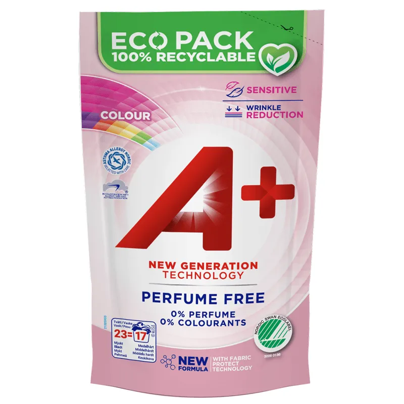 A+ Sensitive Color Flytande Tvättmedel Refill 920ml
